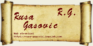 Rusa Gašović vizit kartica